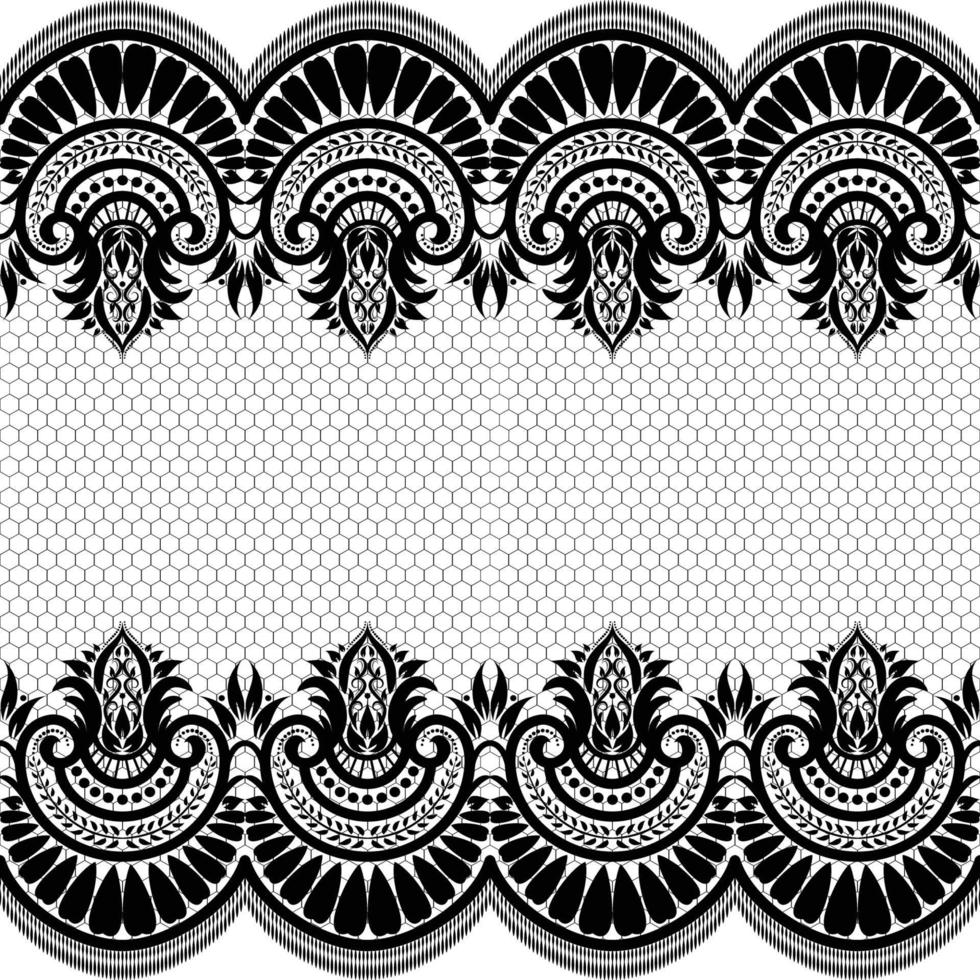 Vertical Seamless pattern lace. vector