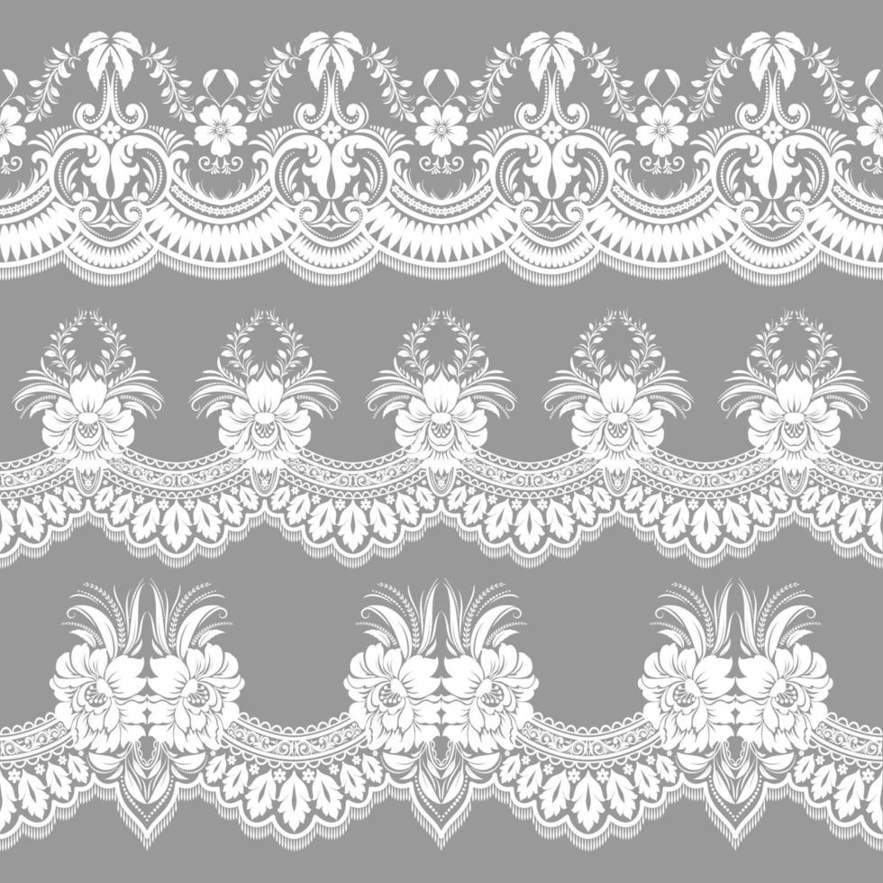 lace ornaments set vector