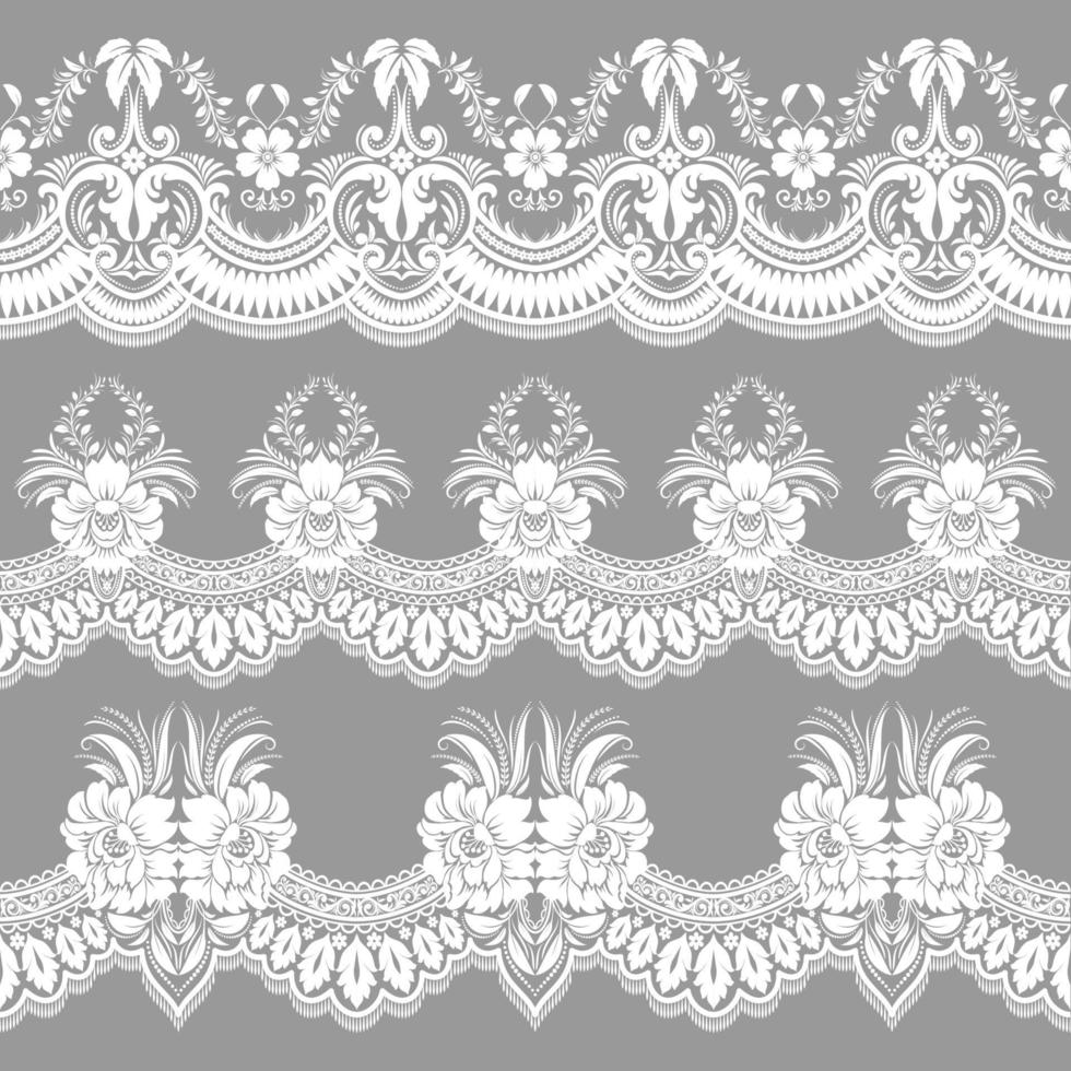 lace ornaments set vector