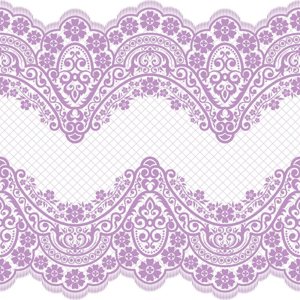 Vertical Seamless pattern lace. vector