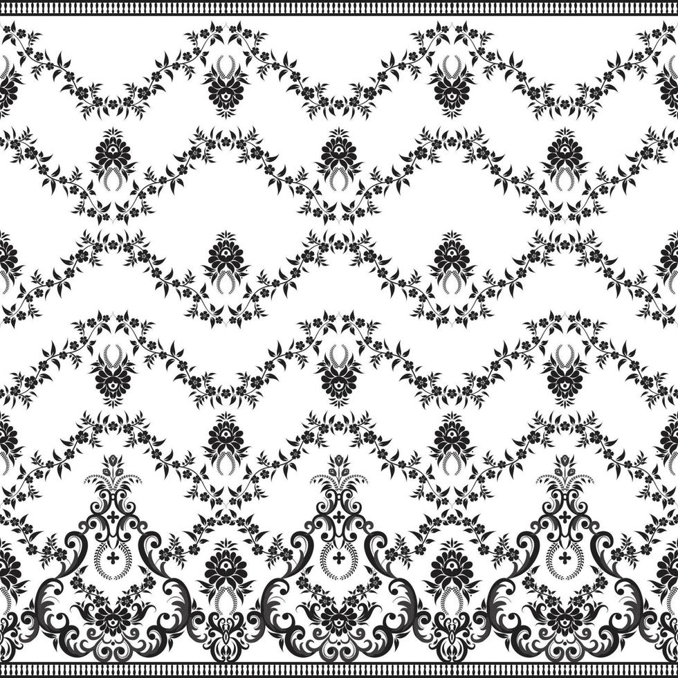 Vertical Seamless pattern lace. vector