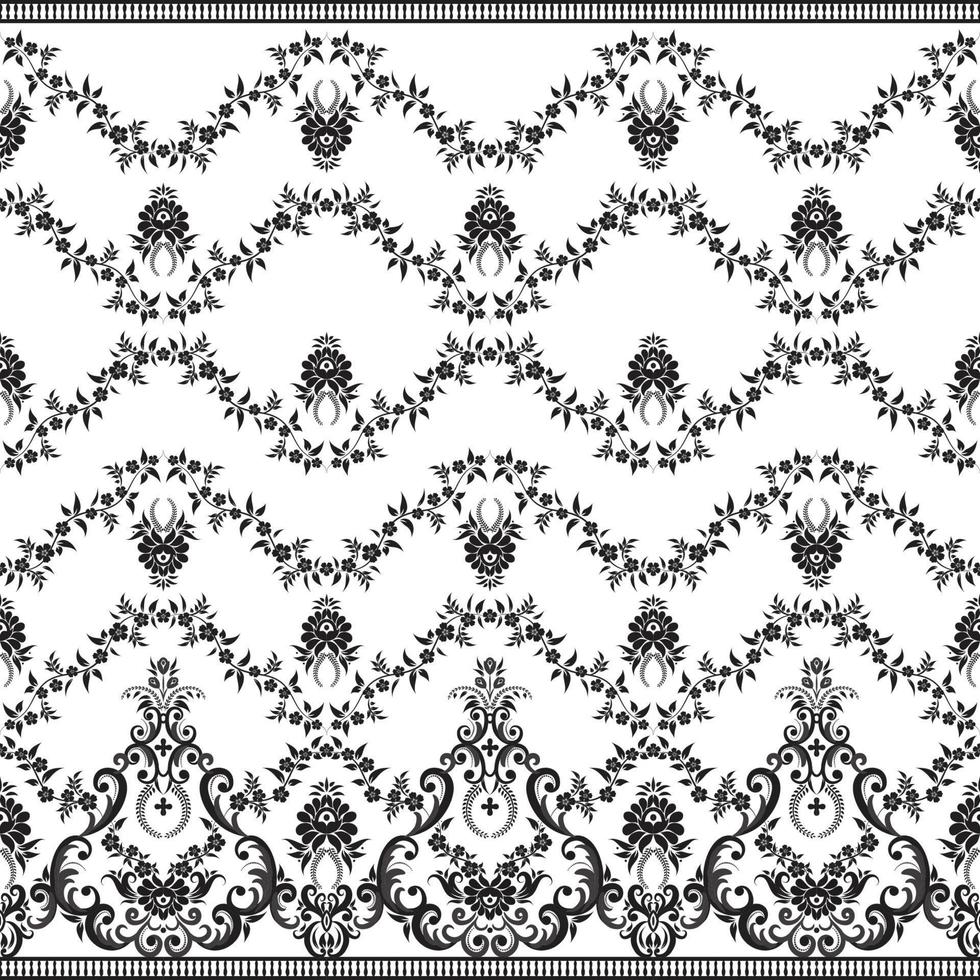 Vertical Seamless pattern lace. vector