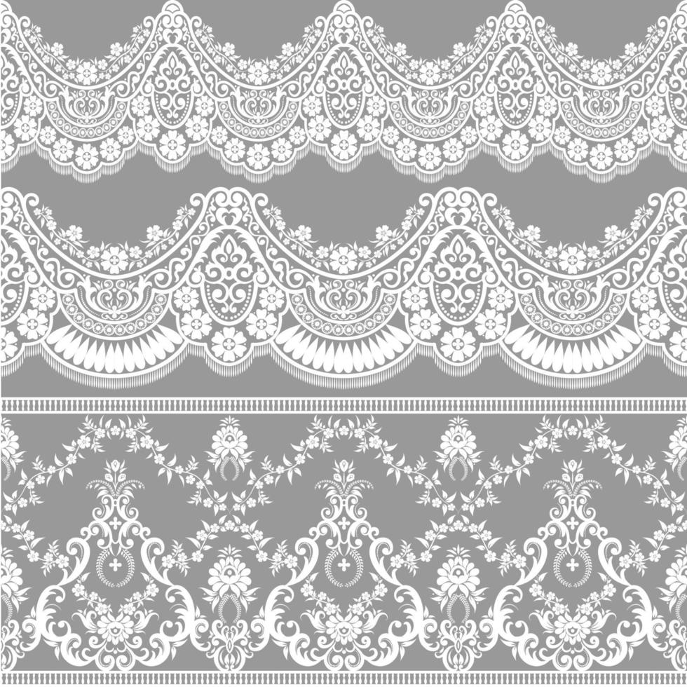 lace ornaments set vector