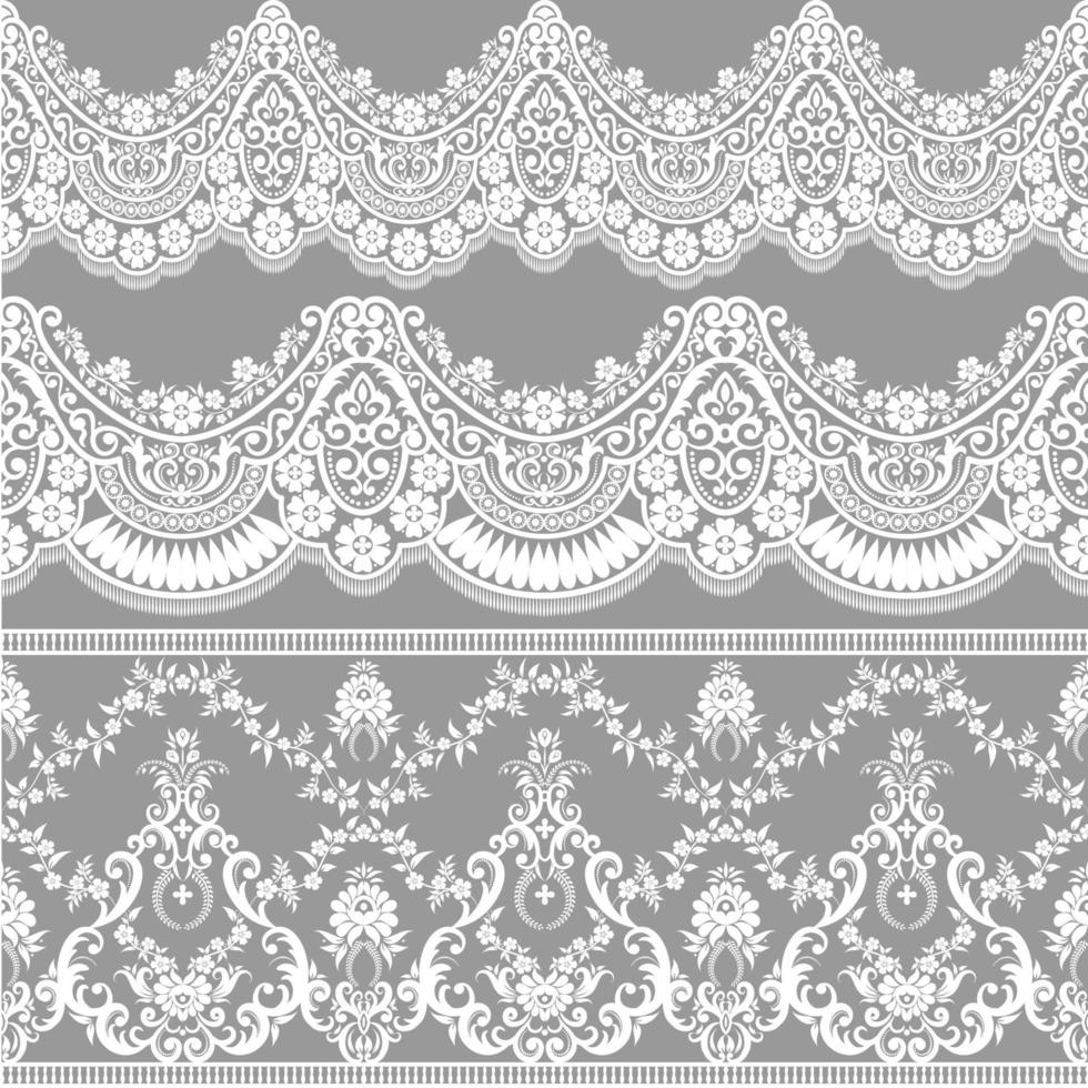 lace ornaments set vector