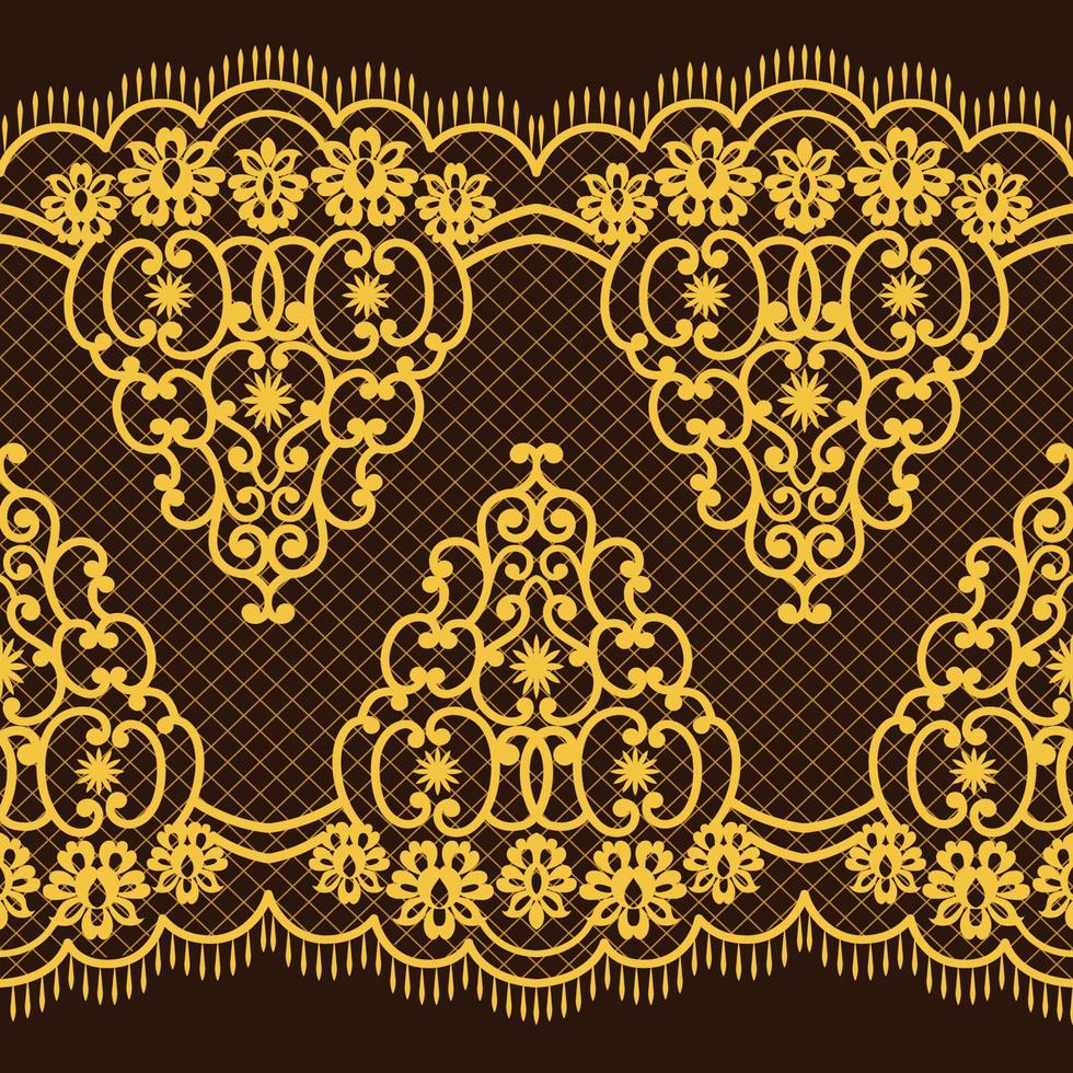 Seamless flower lace pattern vector