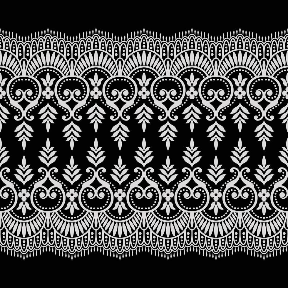 Lace vector fabric seamless pattern