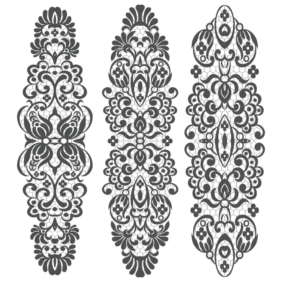 Vector Damask Ornament Set
