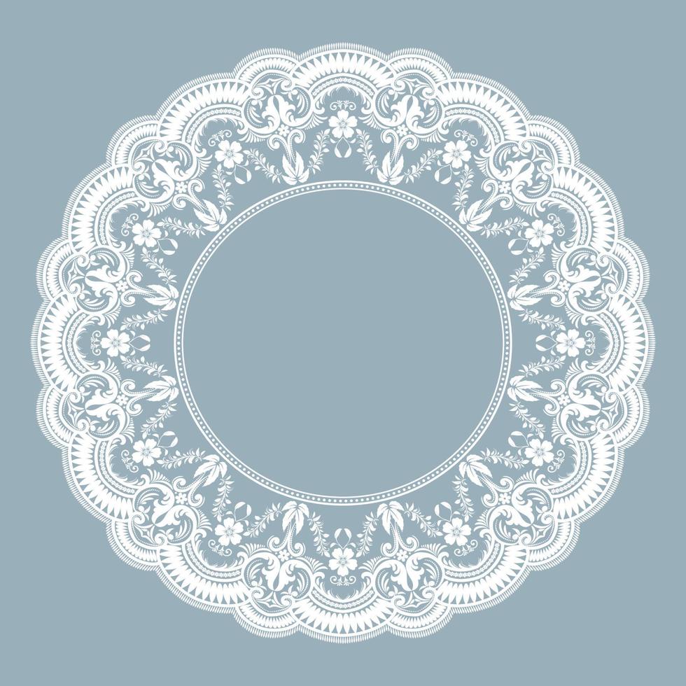 background with lace ornament - mandala vector