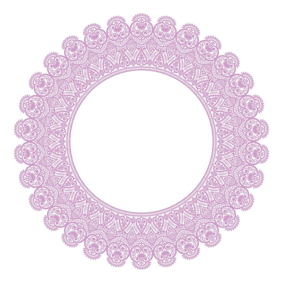 fondo con adorno de encaje - mandala vector