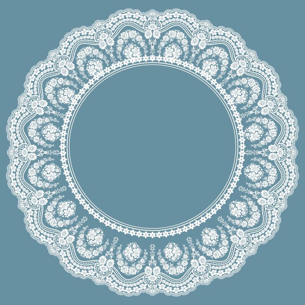 fondo con adorno de encaje - mandala vector