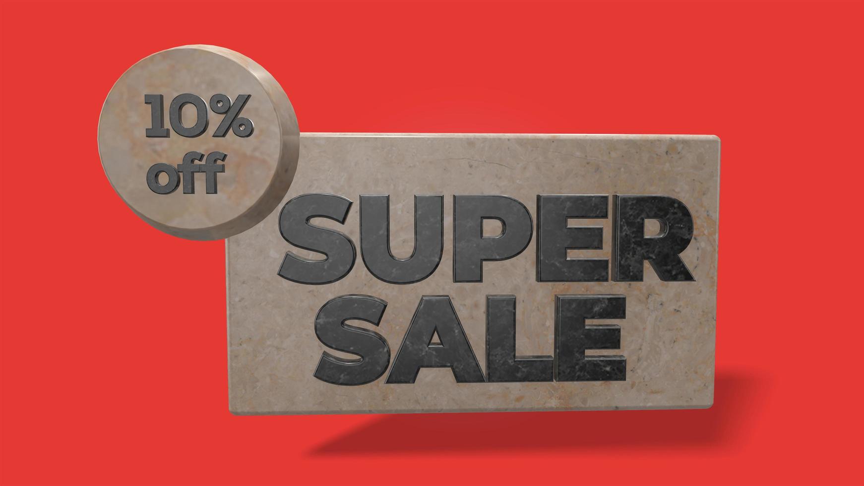 10 off super sale 3d render use for landing page, template, ui, website, poster, banner, flyer, background, gift card, coupon, label, wallpaper,sale promotion,advertising, marketing photo