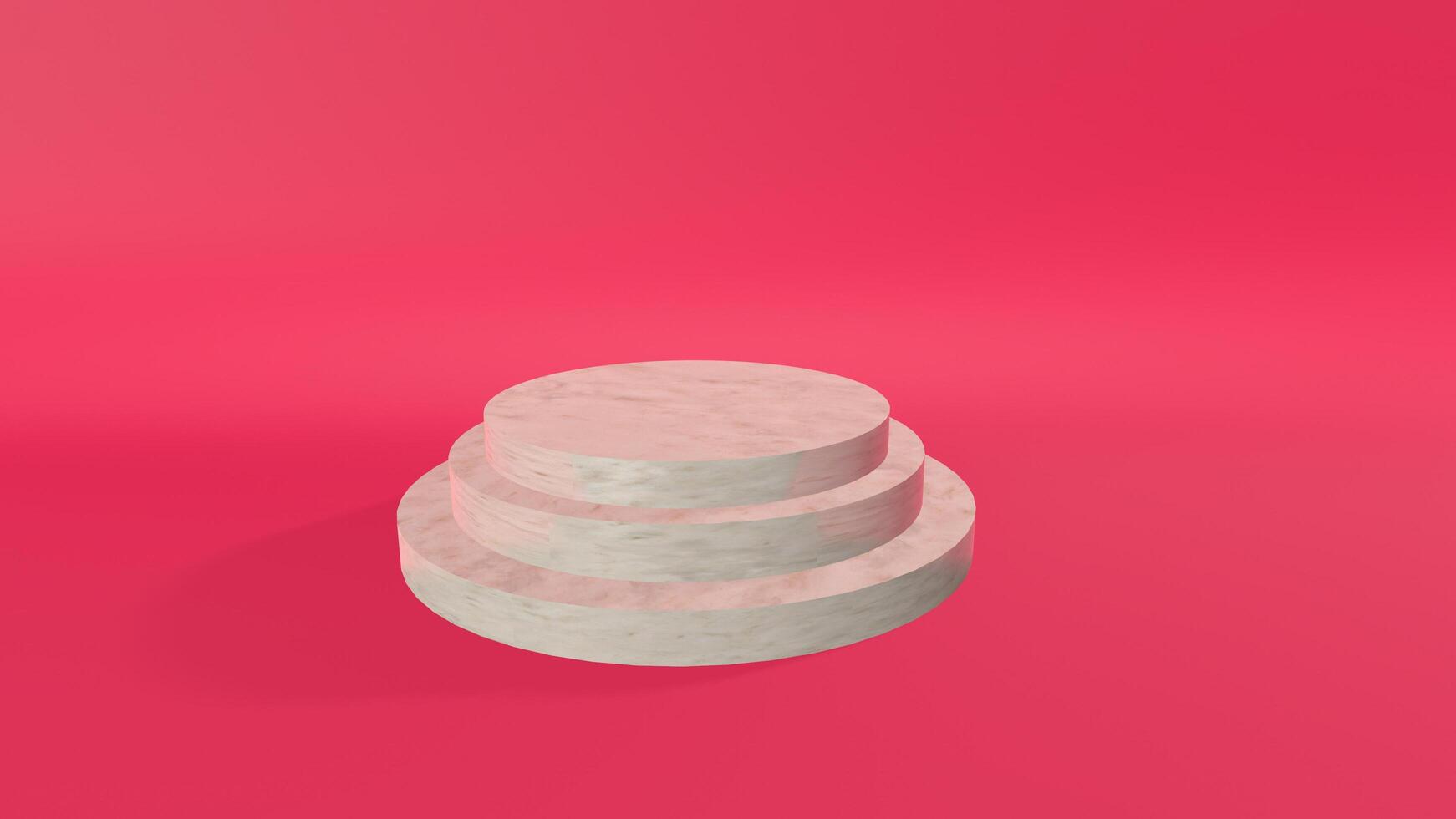 3D Render Marble podiums pastel on pink background. Abstract minimal scene with geometrical. Scene to show cosmetic products presentation. Mock up design empty space. Showcase, shopfront, display case photo