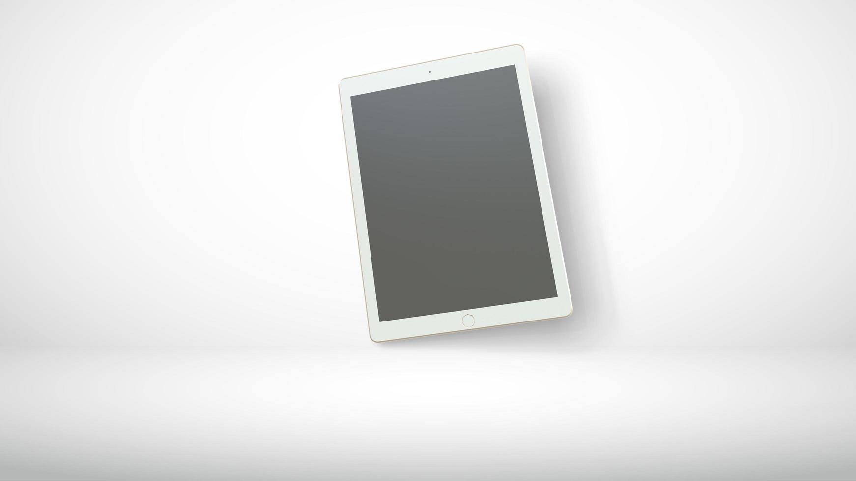 3d render Modern frameless tablet mockup blank screen template. abstract trendy mockup. 3D Rendering photo