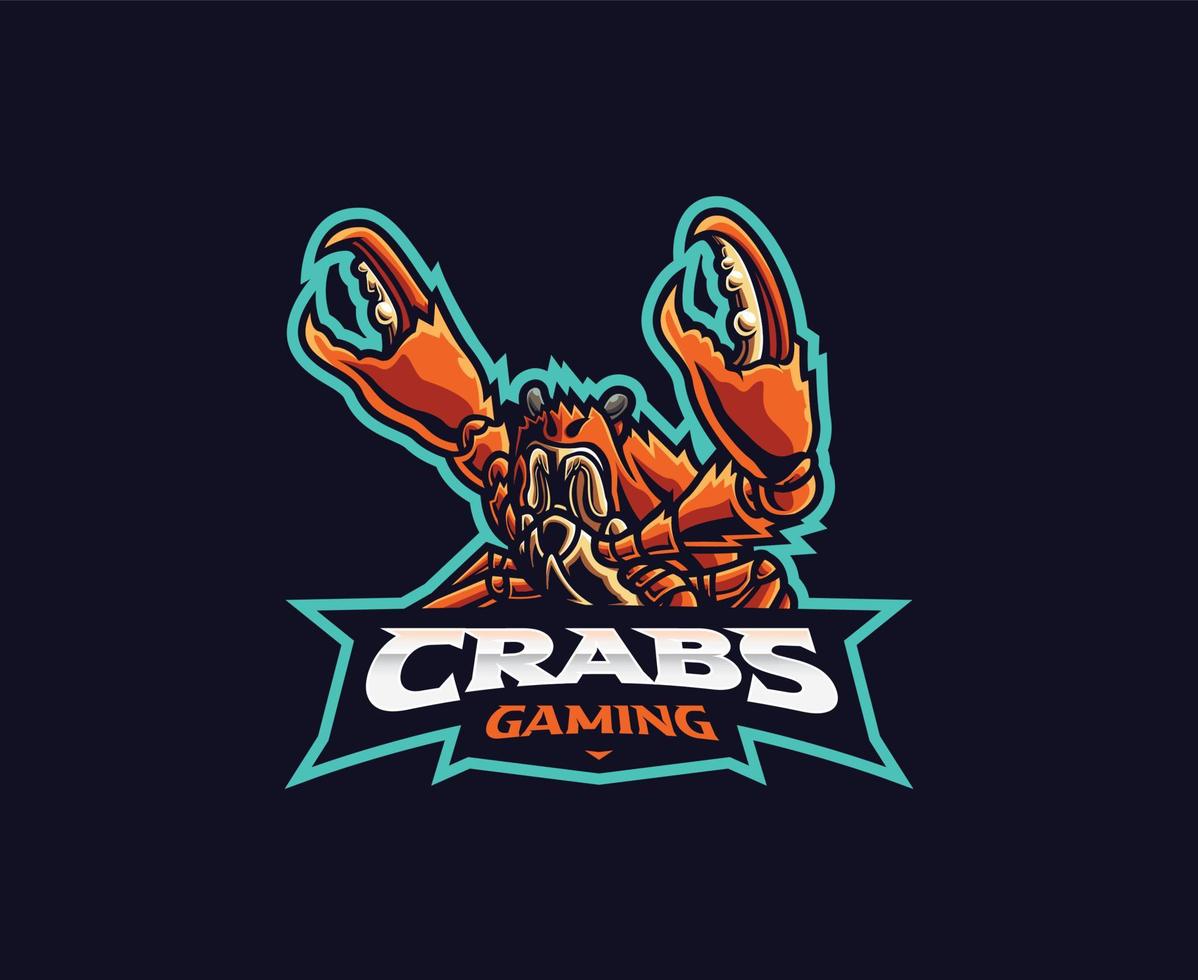 Crab mascot logo vector