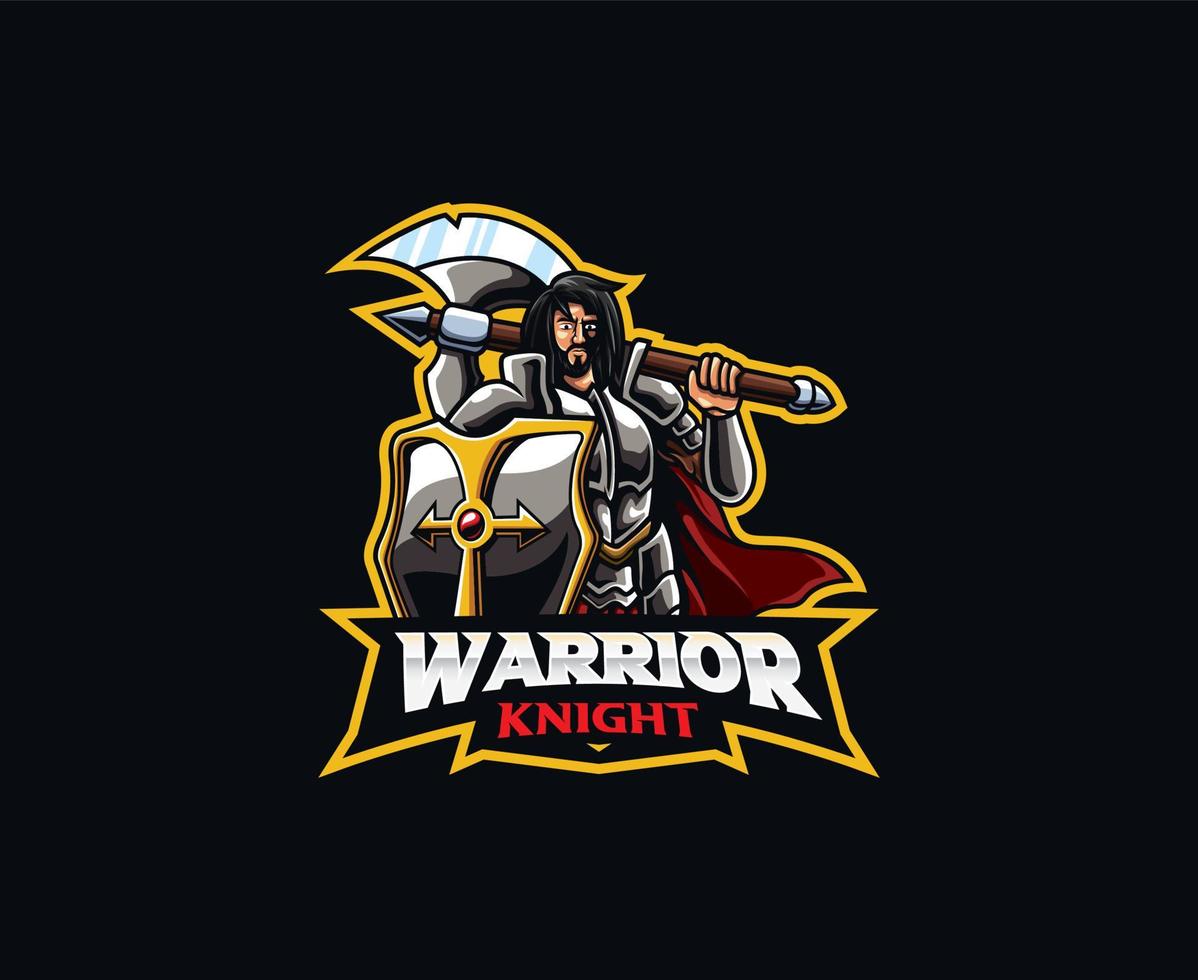 Warrior mascot logo design vector