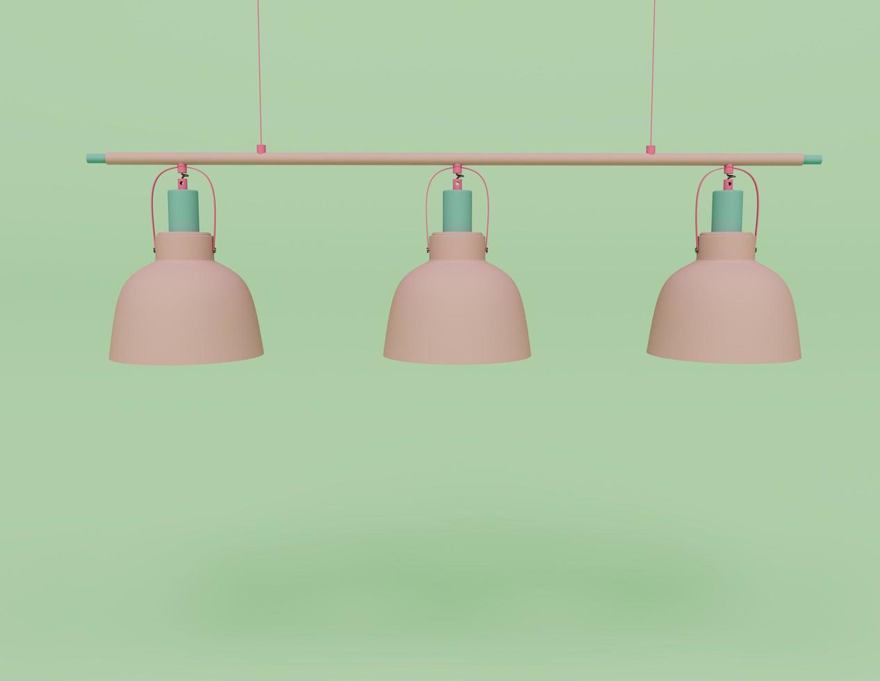 3d render of Pendant Light isolated on Pastel background, 3d background minimal scene photo