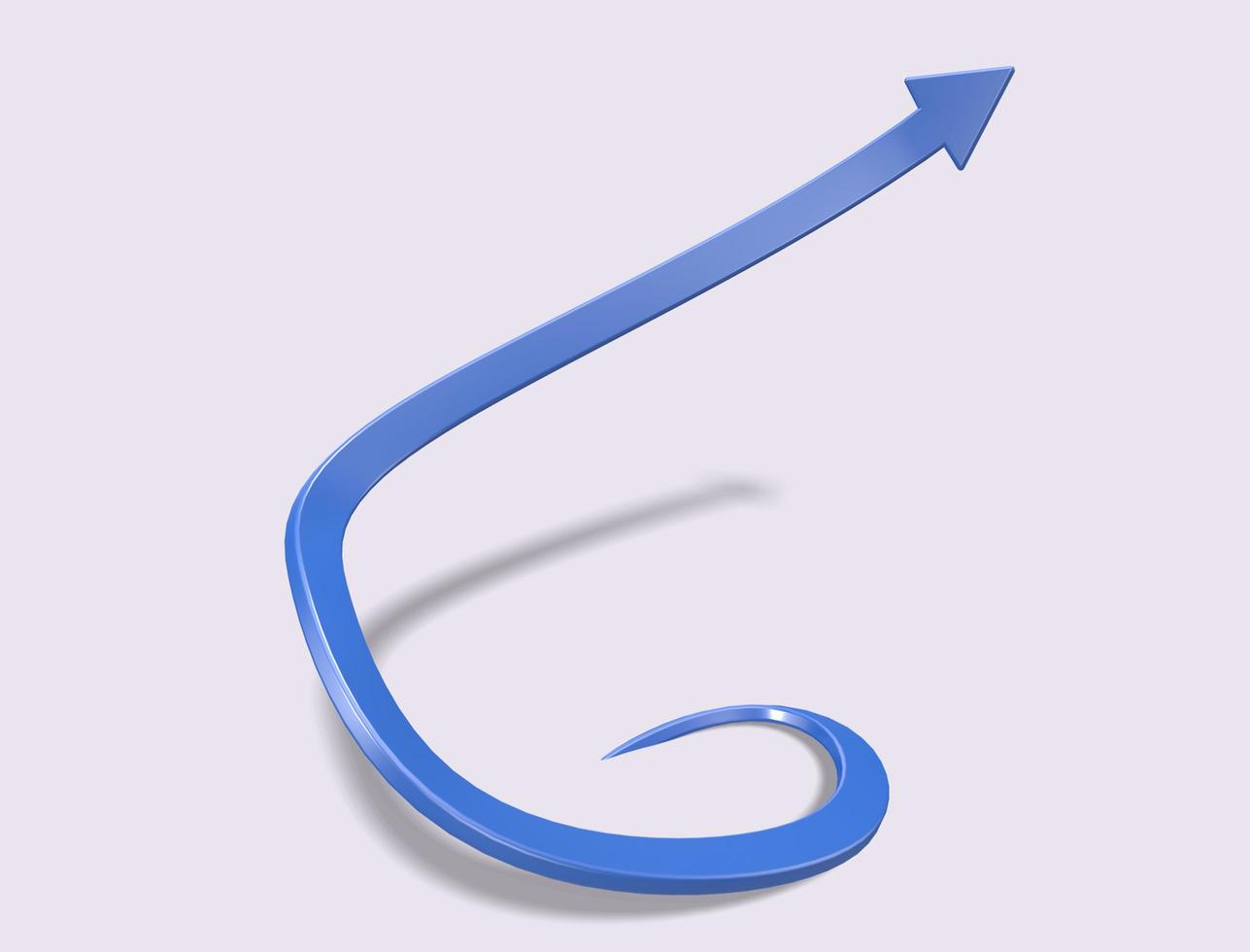 3d render Blue spiral arrow. illustration on white background photo