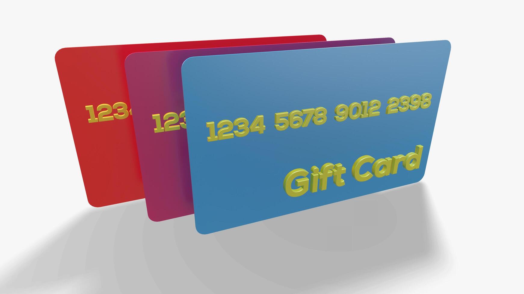 colorful gift card illustration 3d render photo