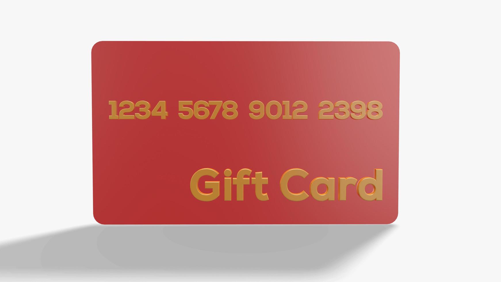 colorful gift card illustration 3d render photo