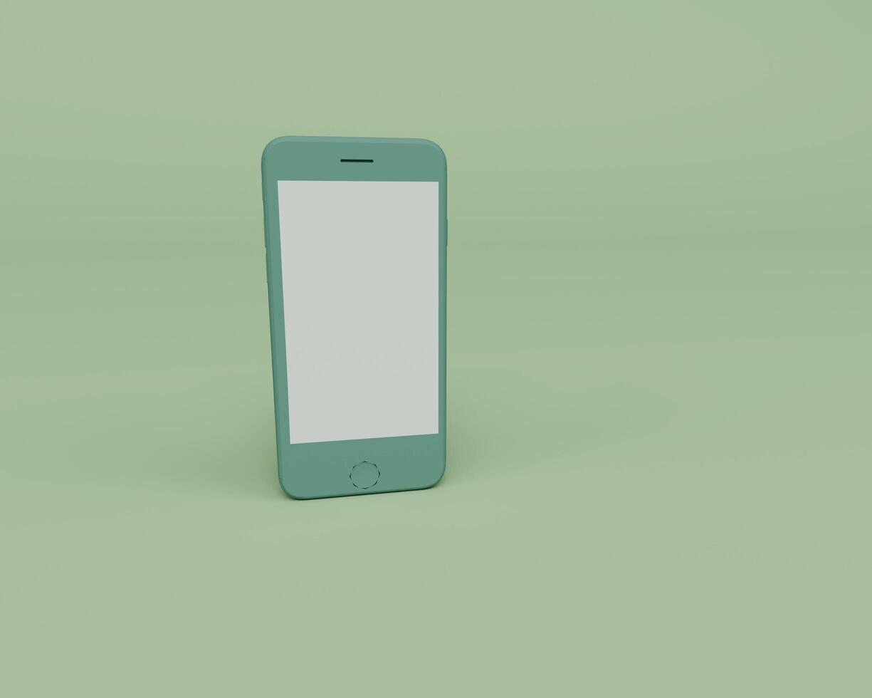 3d render of mobile phone isolated on Pastel background, 3d background minimal scene for mockup photo