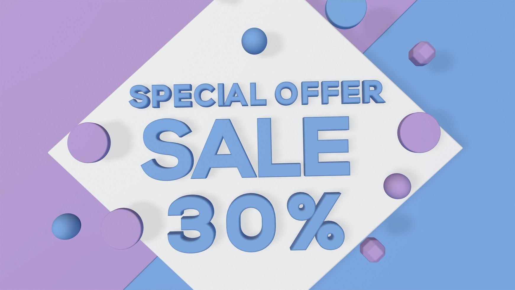 3d render special offer sale 30 word use for landing page,web, poster, banner, flyer, background, gift card, coupon, label,sale promotion,advertising, marketing photo