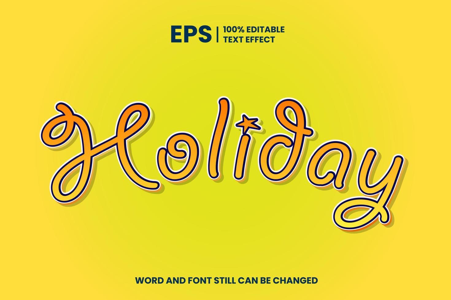Holiday EditableText Effect Templates vector
