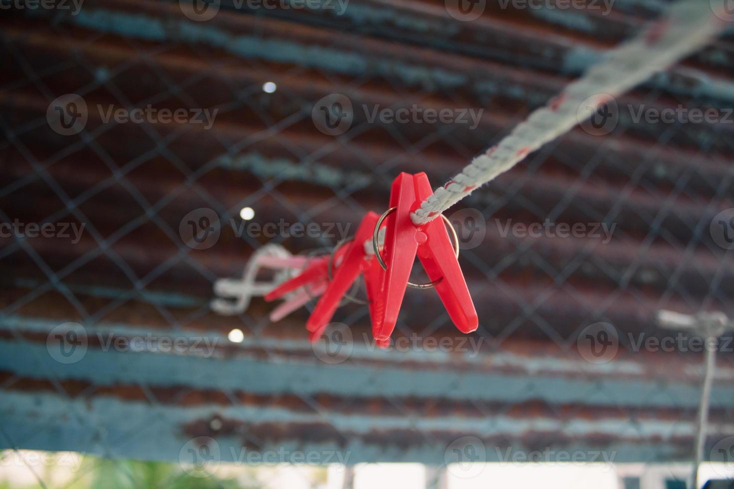 Red clothes pin photo