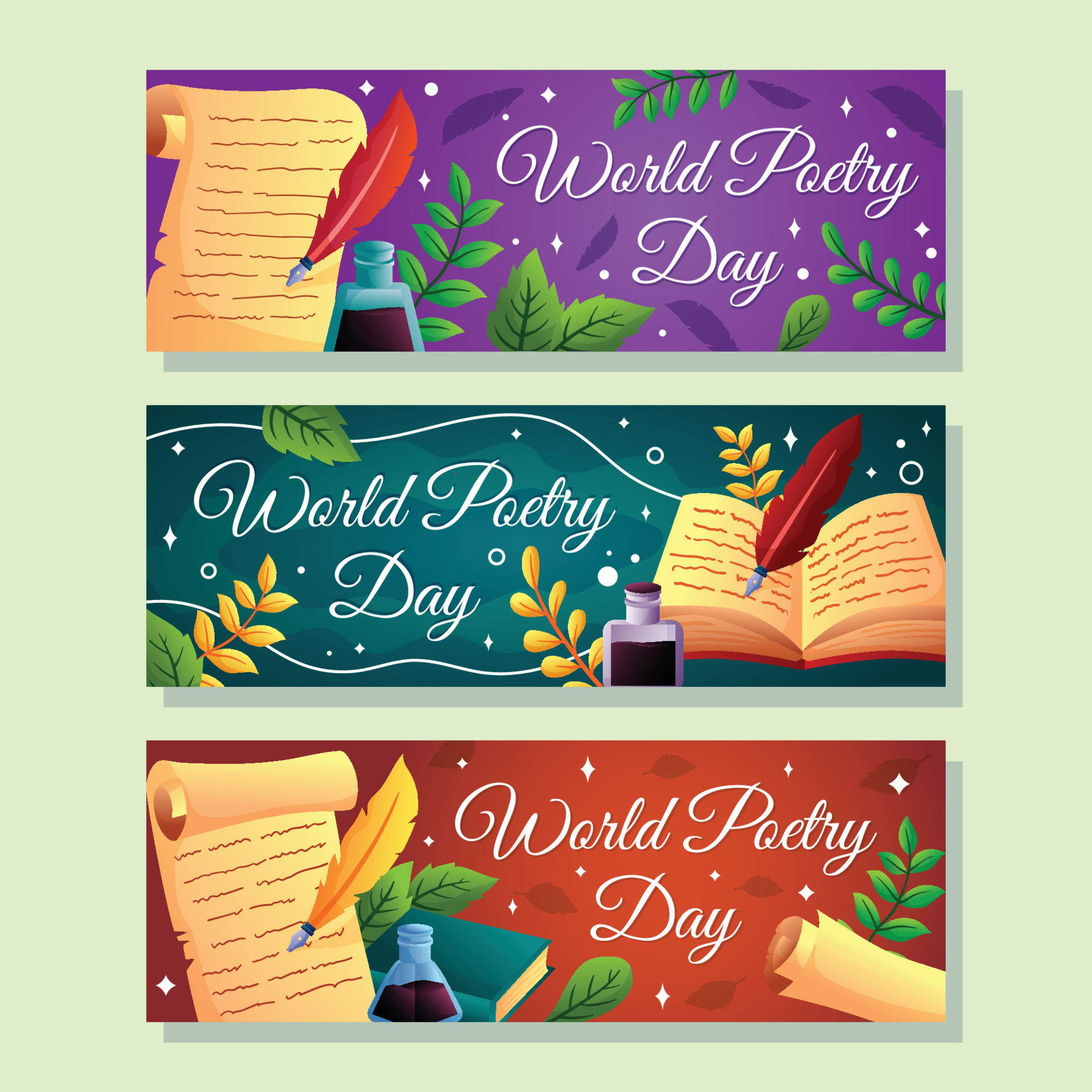 World Poetry Day Banner 8933751 Vector Art at Vecteezy