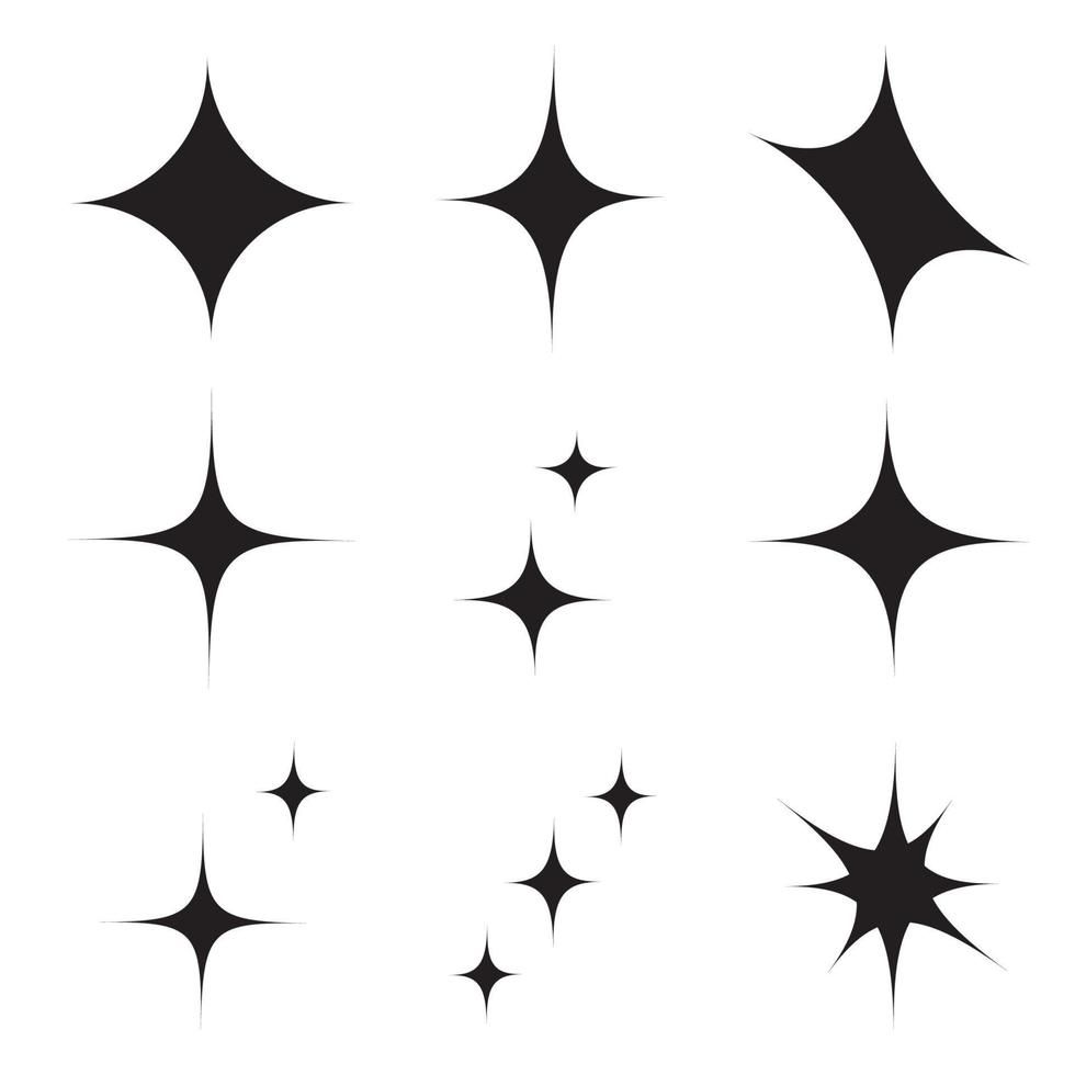 set black star icon symbol sign vector illustration.