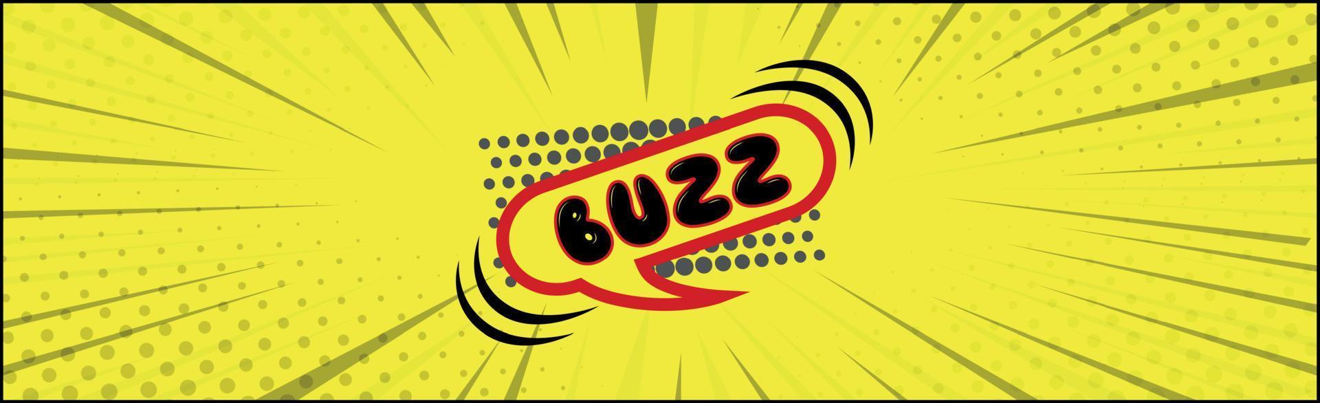 Comic lettering BUZZ on white background - Vector