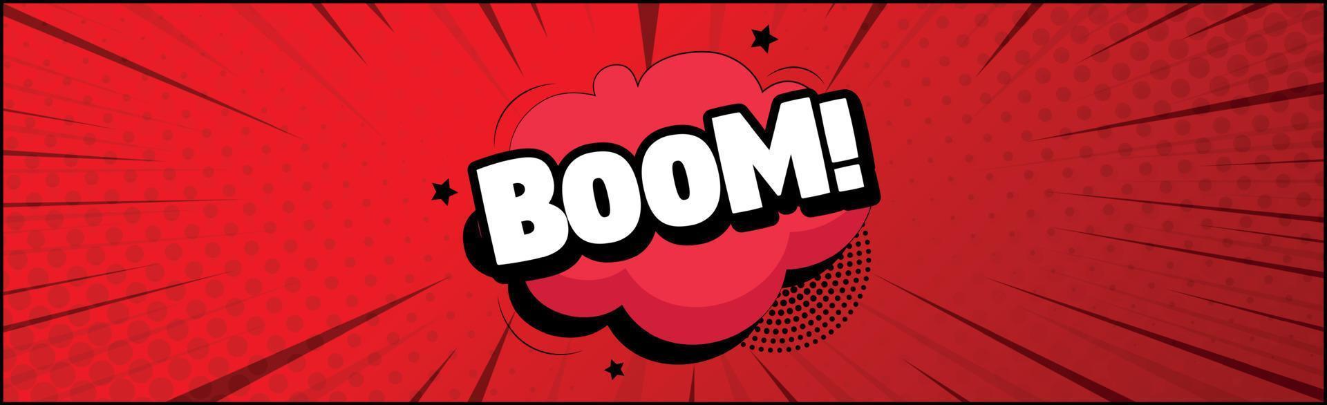 Comic lettering BOOM on white background - Vector