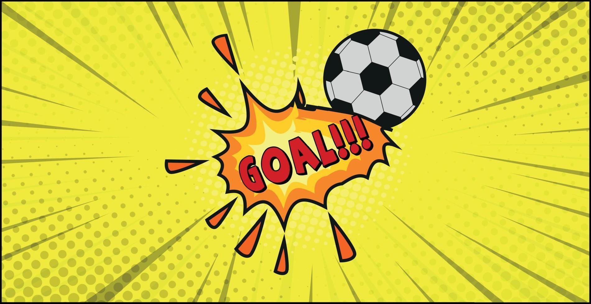 Comic lettering GOAL on white background - Vector