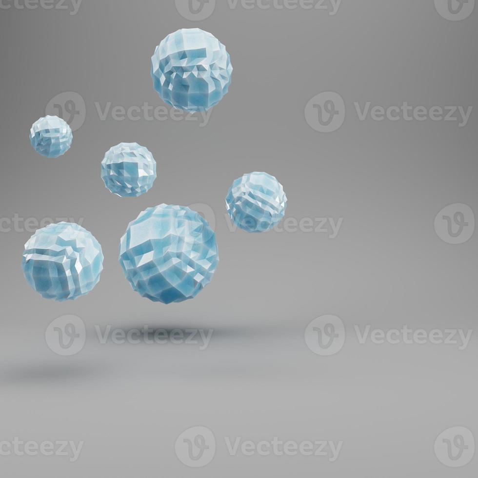 Abstract geometric shapes on gray background with copy space photo