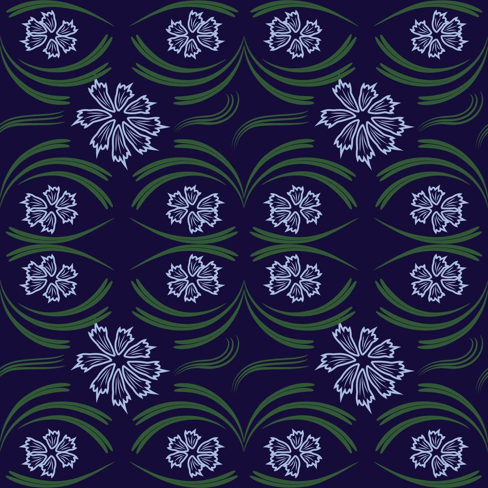 Folk flowers print Floral pattern Ethnic art vector