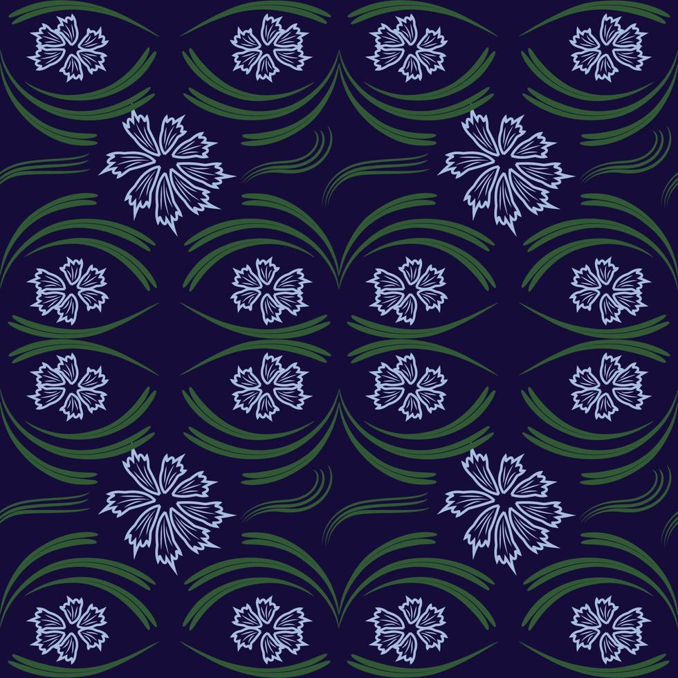 Folk flowers print Floral pattern Ethnic art vector