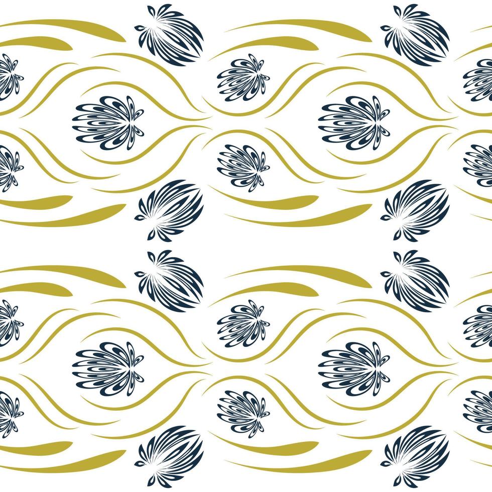 Folk flowers print Floral pattern Ethnic art vector