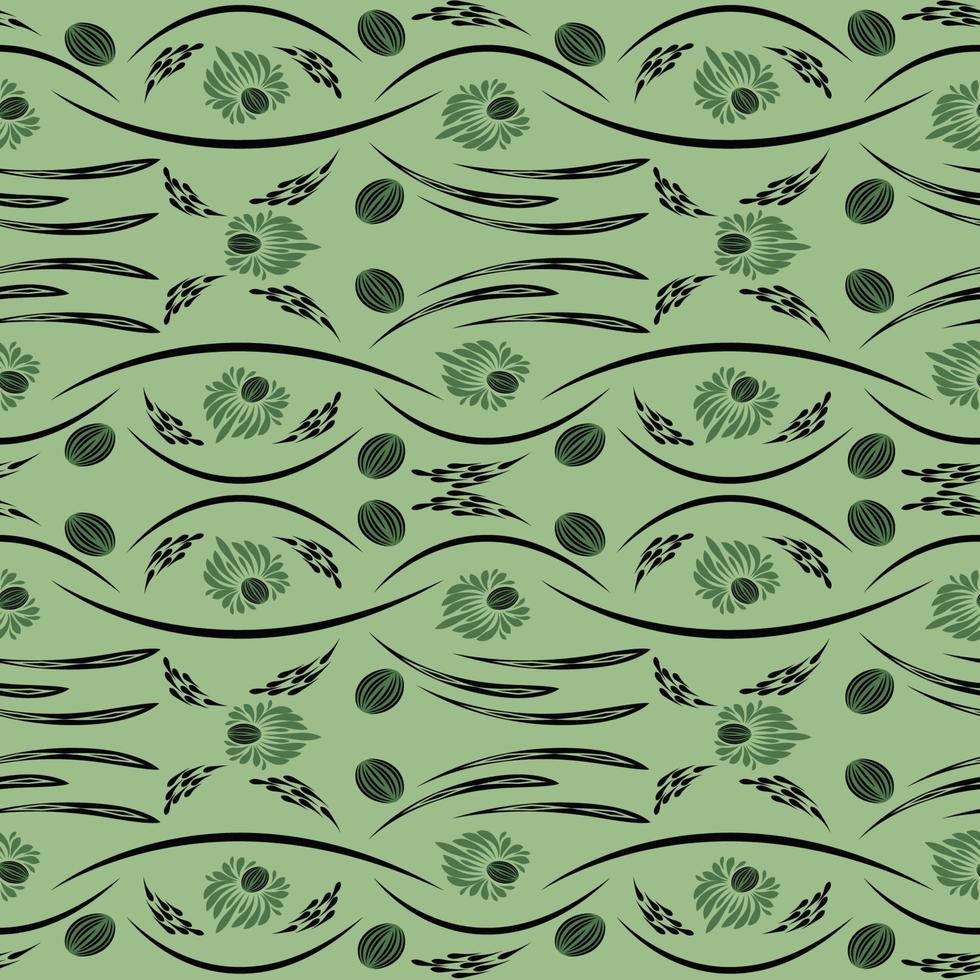 Folk flowers print Floral pattern Ethnic art vector