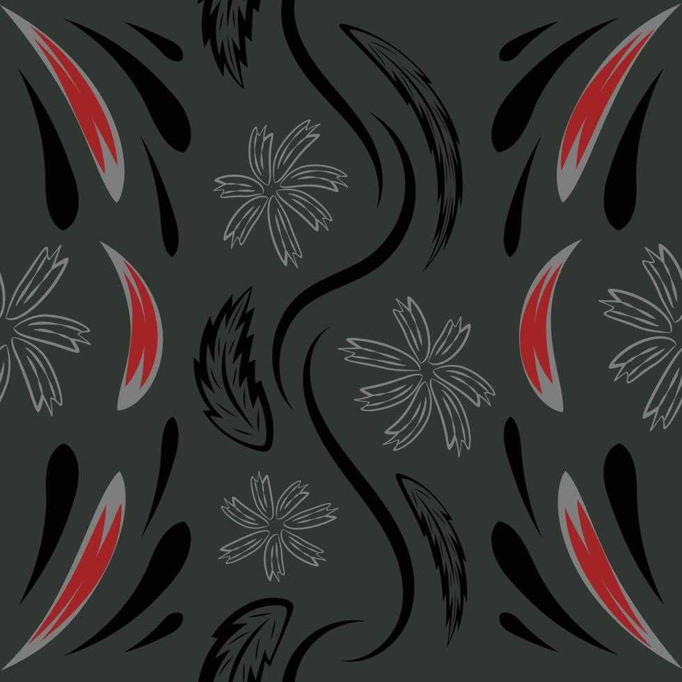 Folk flowers print Floral pattern Ethnic art vector