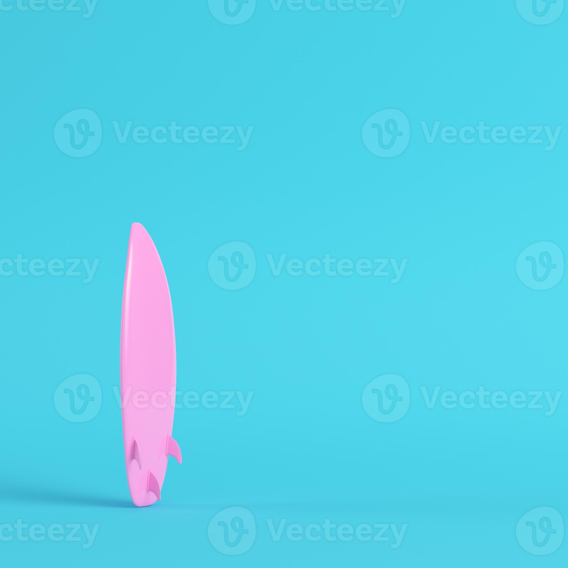 Pastel Minimalism Bright Blue Background With Pink Children S