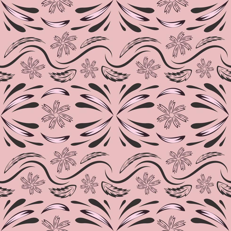 Folk flowers print Floral pattern Ethnic art vector
