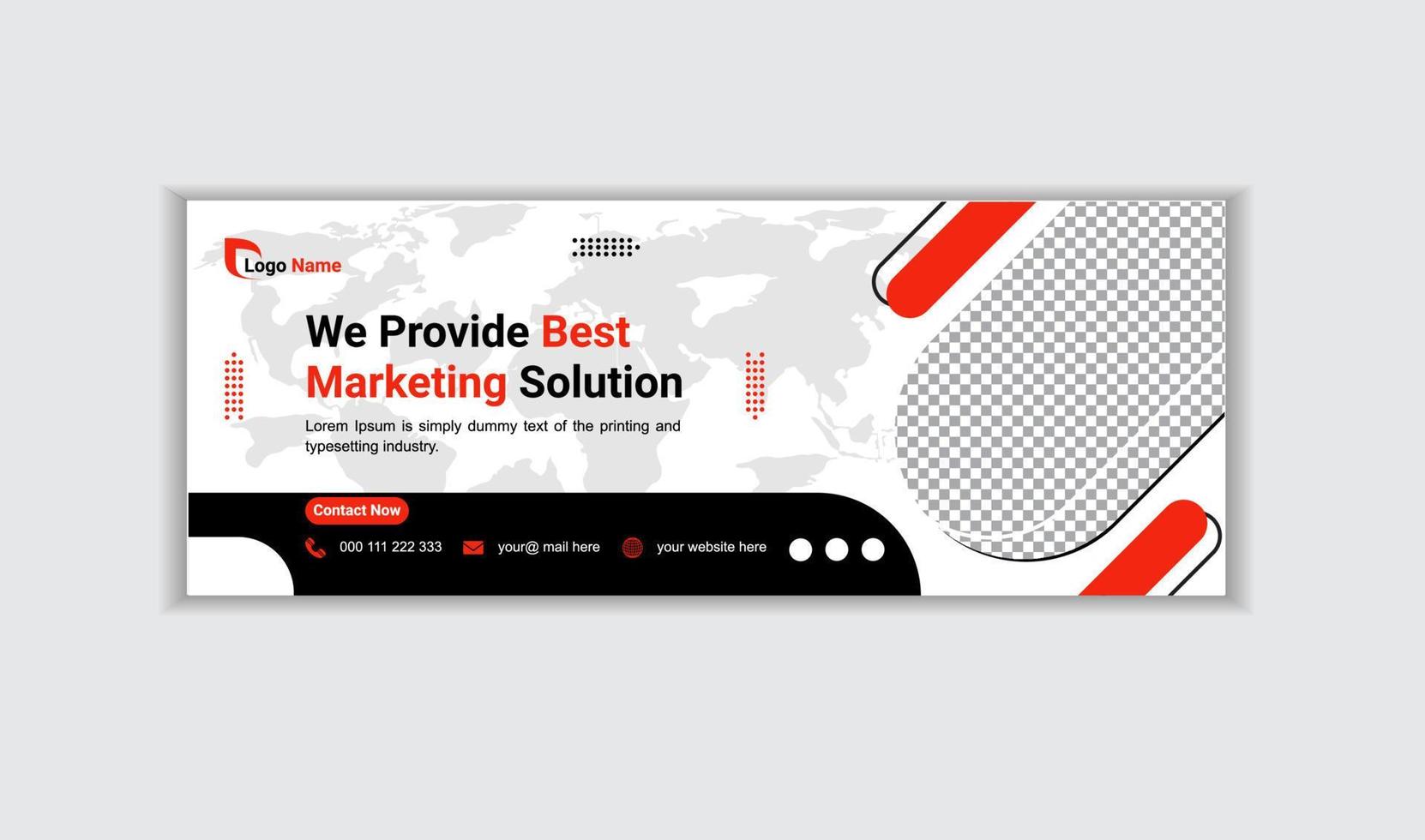 Creative corporate business web banner design and landing page social media cover or thumbnail template vector
