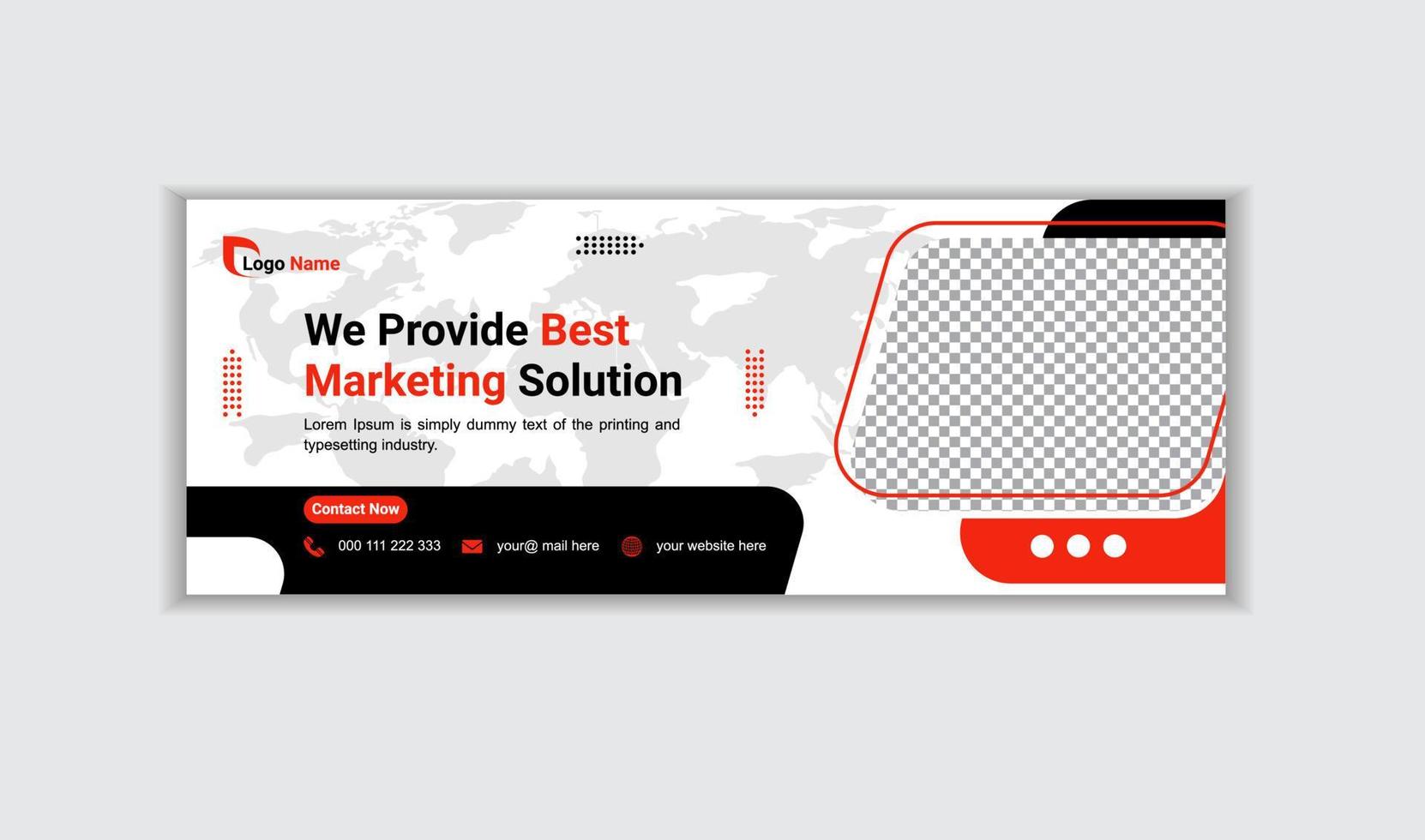 Creative corporate business web banner design and landing page social media cover or thumbnail template vector