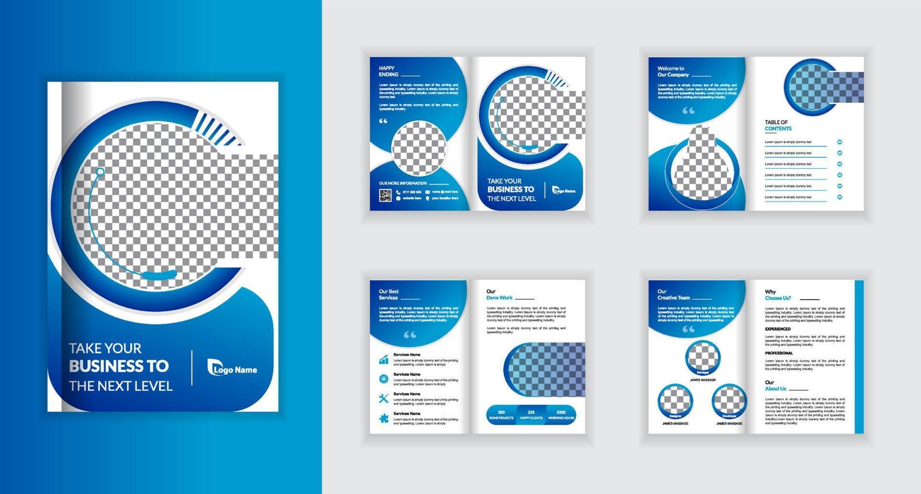 Company profile brochure template layout design multipage corporate business brochure template design vector