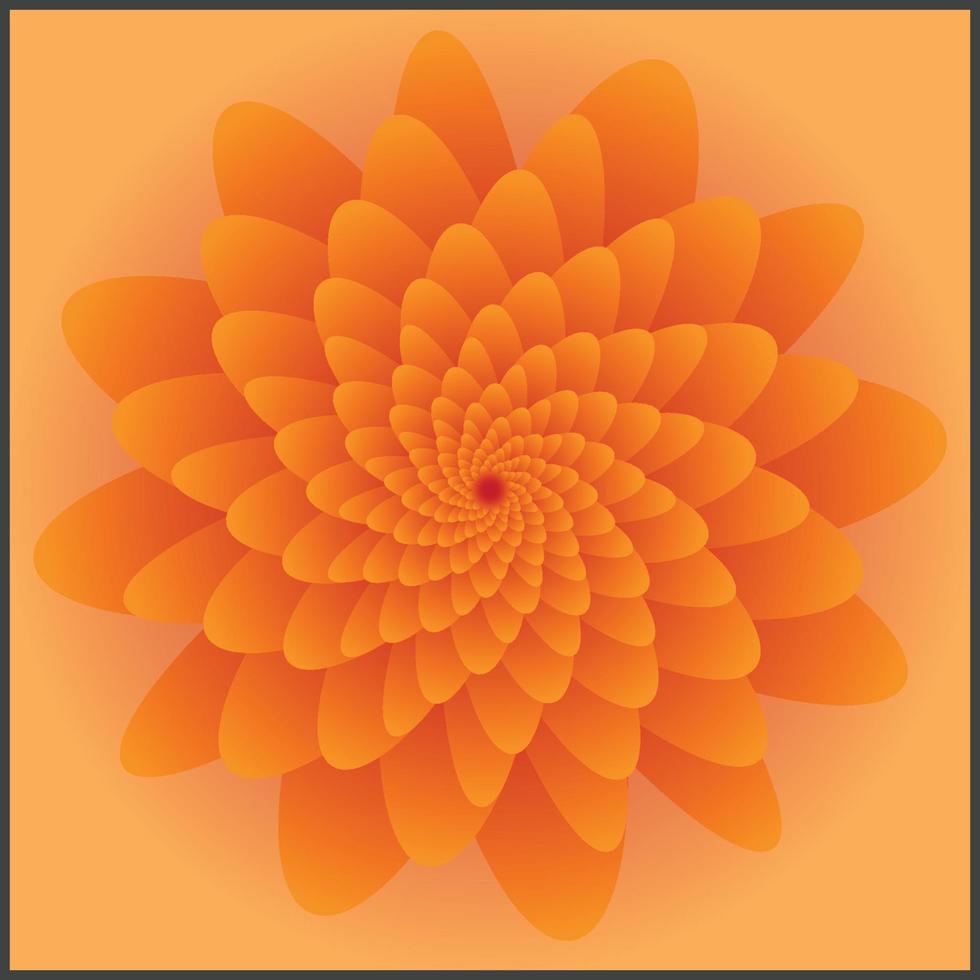 Floral Orange Design vector