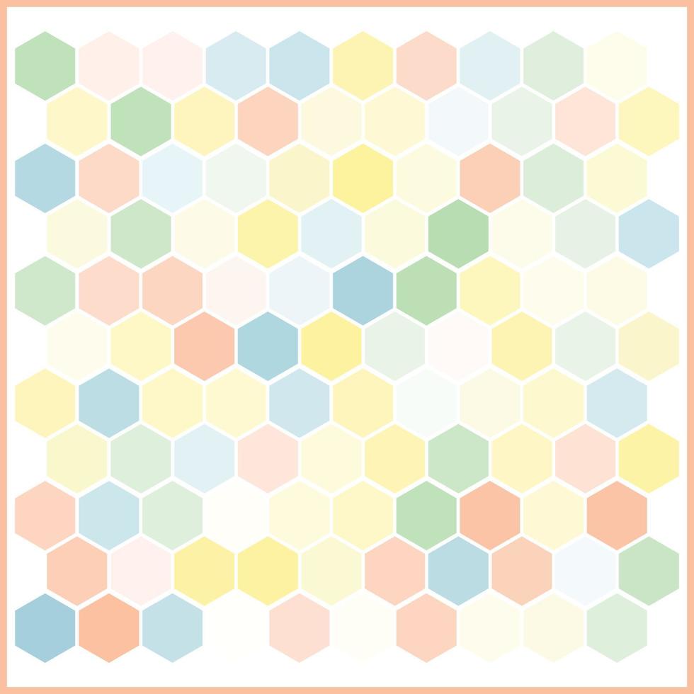 Hexagonal Pastel Pattern vector