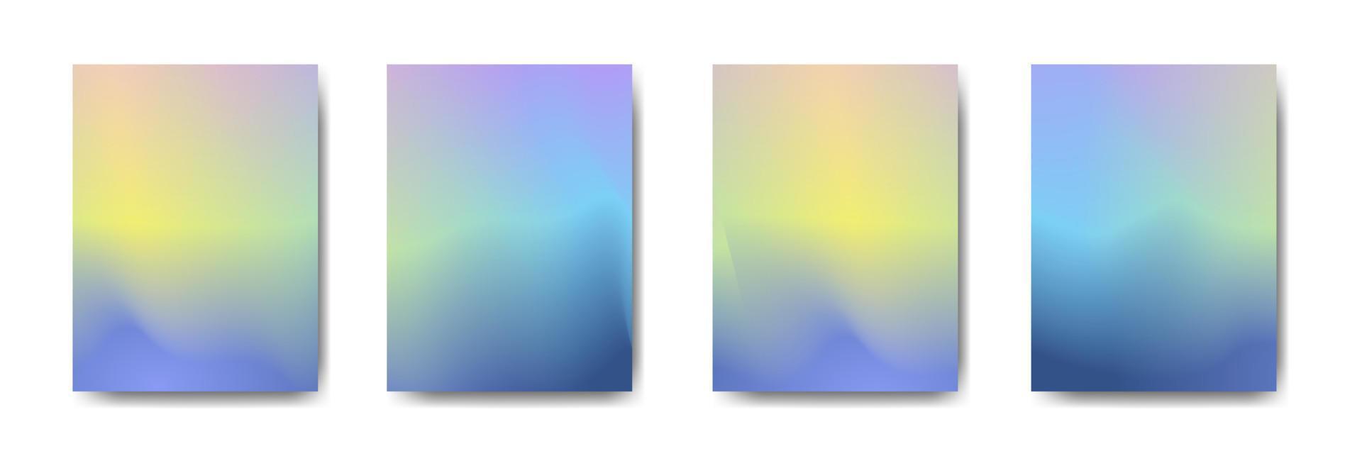 collection of colorful gradient background cover flyers are used for backgrounds, posters, banners, vector