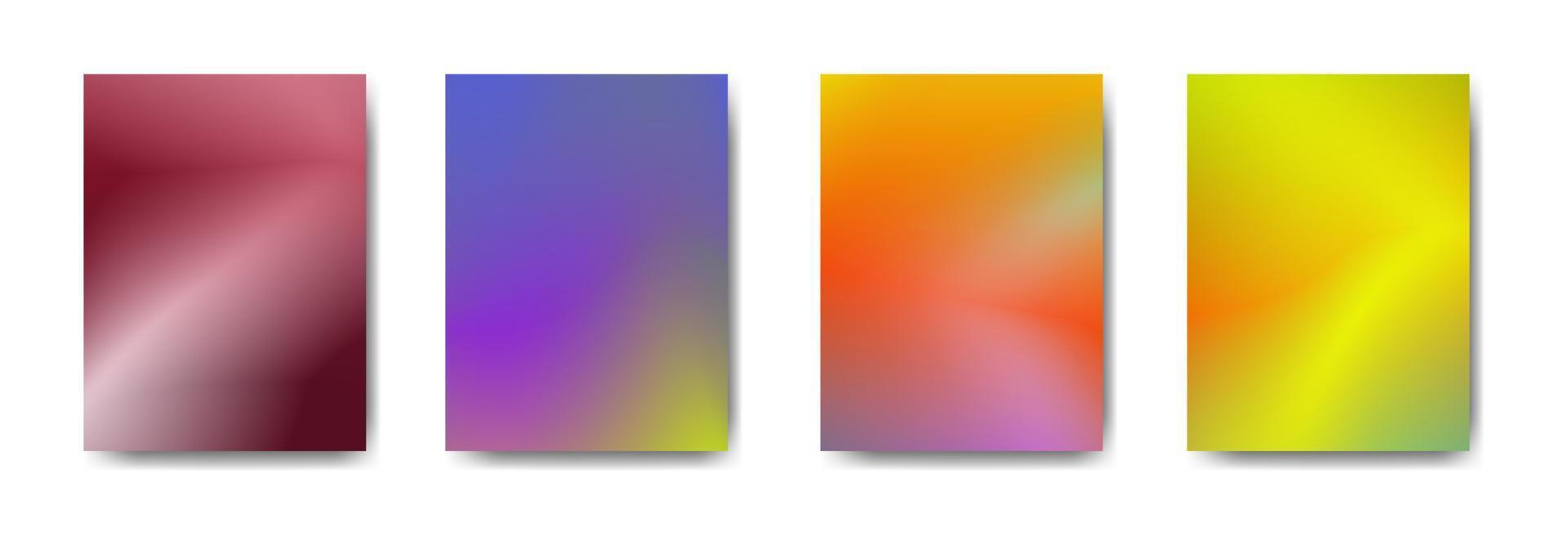 collection of colorful gradient background cover flyers are used for backgrounds, posters, banners, vector