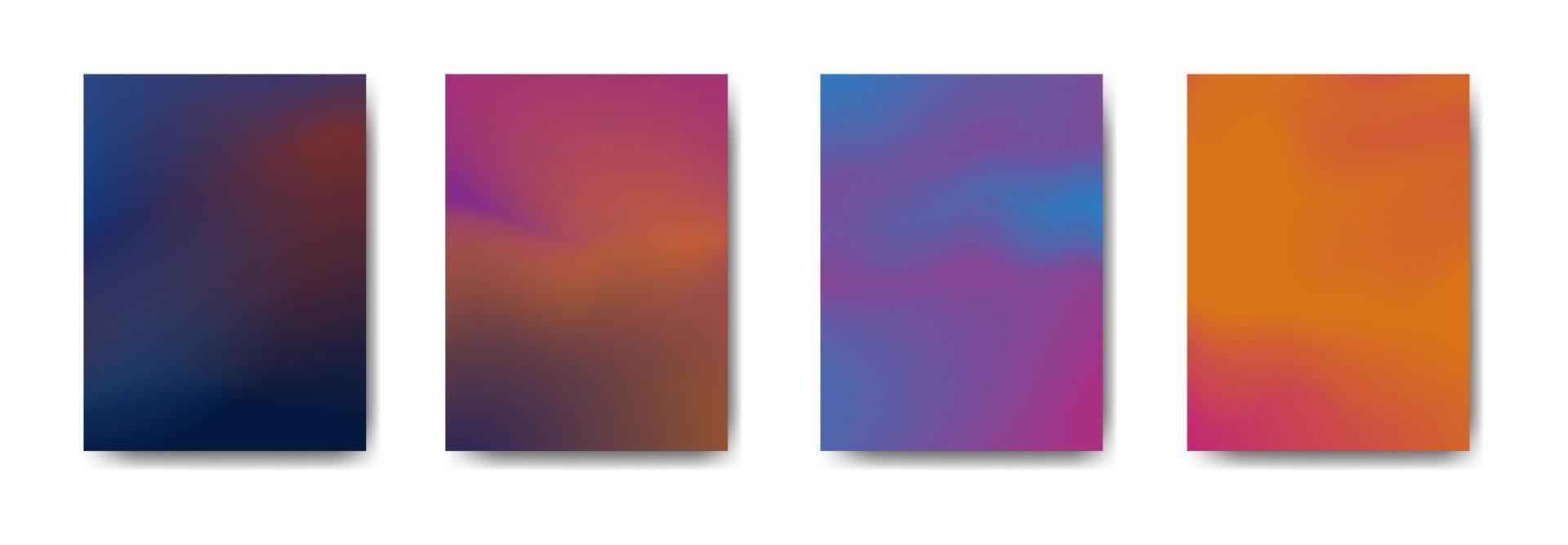 collection of colorful gradient background cover flyers are used for backgrounds, posters, banners, vector