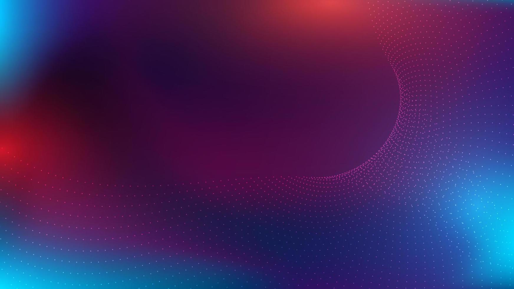 Abstract digital technology futuristic many dots particles on vibrant color background vector