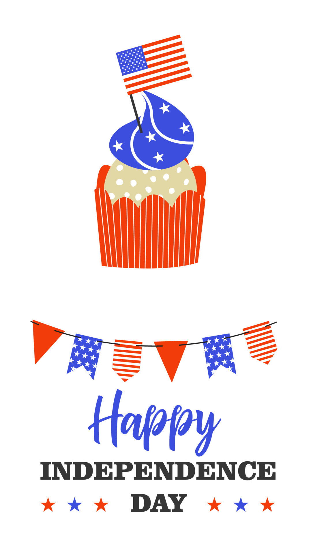 Happy Independence Day. Vector postcard, illustration. 8935929 Vector